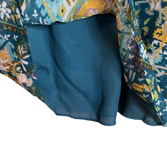 Lane Bryant tie front patterned tank top - Picture 8 of 9